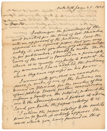 Lot #11 James Monroe: Important legal matters at