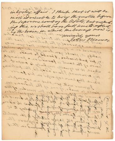 Lot #11 James Monroe: Important legal matters at hand, the president approves an execution: “An example should be made, of one of the Indians condemned in Illinois, for the murder of two of our soldiers” - Image 2