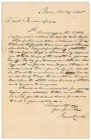 Lot #189 Gerrit Smith Handwritten Letter Signed - Image 1