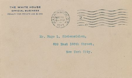 Lot #60 Woodrow Wilson White House Card - Image 2