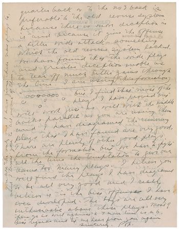 Lot #1154 Glenn ‘Pop’ Warner Handwritten Letter Signed - Image 2