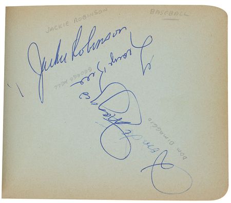 Lot #1103 Baseball and Entertainment: Featuring two dozen Hall of Famers, with Jackie Robinson, Ted Williams, and early Willie Mays - Image 2
