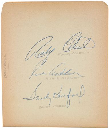 Lot #1103 Baseball and Entertainment: Featuring two dozen Hall of Famers, with Jackie Robinson, Ted Williams, and early Willie Mays - Image 6