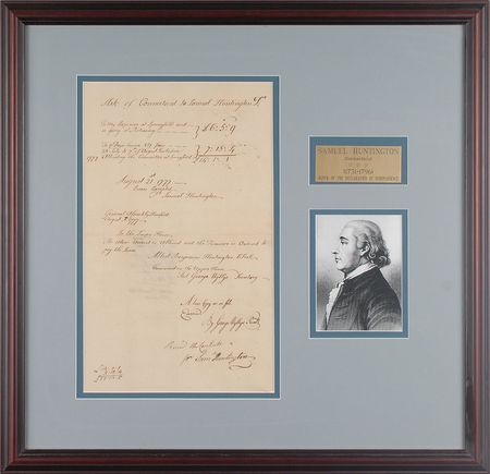 Lot #177 Samuel Huntington Signed Document - Image 1