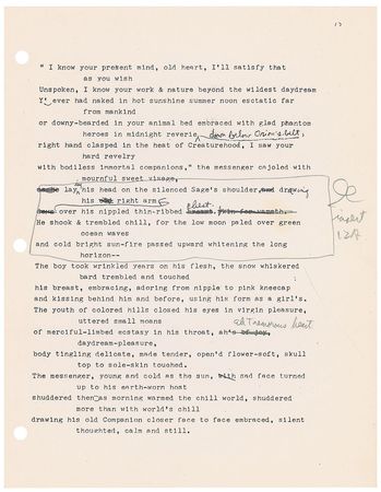 Lot #638 Allen Ginsberg: Ginsberg?s drafts of ?Contest of Bards,? triple-signed and inscribed to Peter Orlovsky - Image 1
