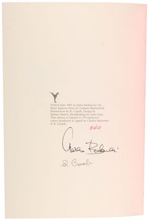 Lot #615 Charles Bukowski and Robert Crumb Book - Image 1