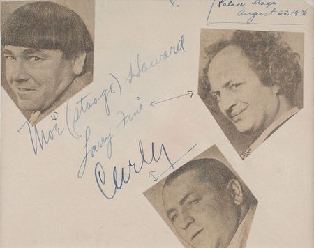 Lot #997 Three Stooges Signatures - Image 2