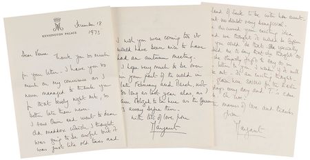 Lot #367 Princess Margaret Handwritten Letters Signed - Image 2