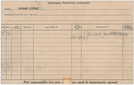 Lot #727 Vachel Lindsay - Image 1