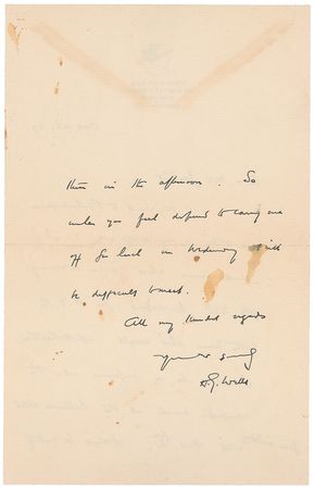 Lot #746 H. G. Wells Handwritten Letter Signed - Image 2