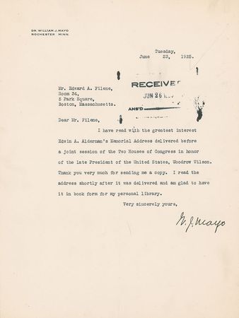Lot #346 Mayo Brothers - Image 1