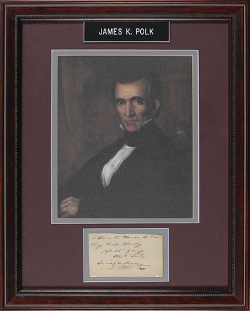 Lot #26 James K. Polk Signature