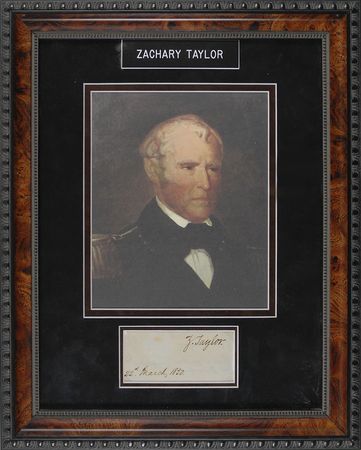 Lot #29 Zachary Taylor Signature