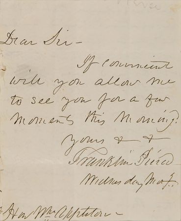 Lot #32 Franklin Pierce Handwritten Letter Signed - Image 2