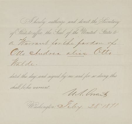 Lot #44 U. S. Grant Signed Document - Image 2