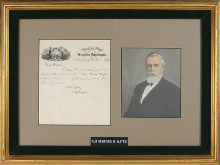 Lot #48 Rutherford B. Hayes Handwritten Letter Signed - Image 1