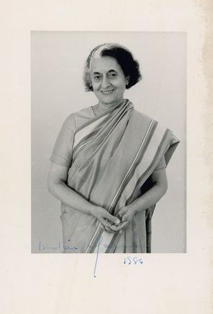 Lot #326 Indira Gandhi Signed Photograph - Image 1