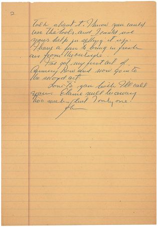 Lot #679 John Steinbeck: “I’ve got my first act of Cannery Row and now go in to the second act” - Image 2