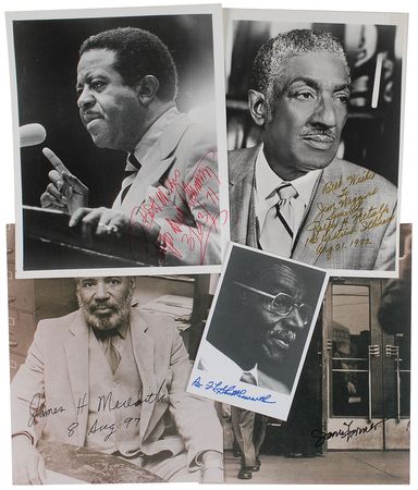 Lot #322 Civil Rights Leaders Signed Photographs - Image 1