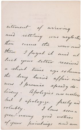 Lot #351 Francis D. Millet Handwritten Letter Signed - Image 2