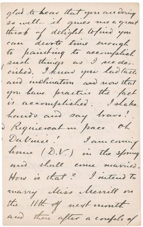 Lot #351 Francis D. Millet Handwritten Letter Signed - Image 3