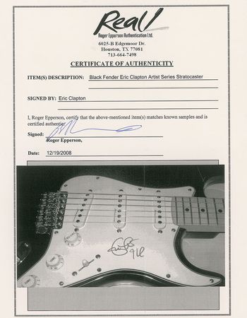 Lot #830 Eric Clapton Guitar - Image 4
