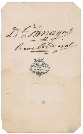 Lot #402 David G. Farragut Signed Photograph - Image 2