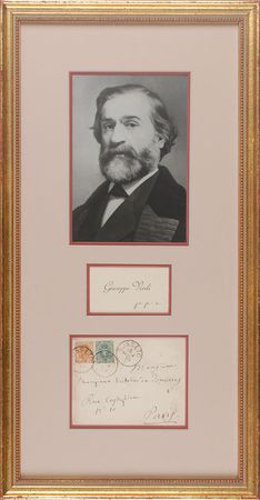 Lot #770 Giuseppe Verdi Envelope and Calling Card - Image 1