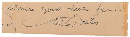 Lot #1038 W. C. Fields Signature - Image 1