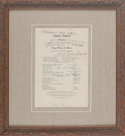 Lot #861 Von Trapp Family Program Page - Image 1