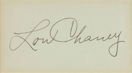 Lot #1020 Lon Chaney, Jr Signature - Image 2