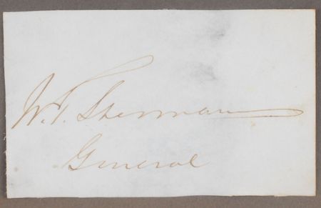 Lot #455 William T. Sherman Signature - Image 2
