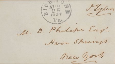 Lot #23 John Tyler Free Frank