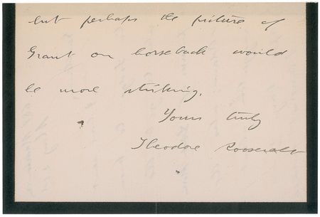 Lot #54 Theodore Roosevelt: Compiling his ‘Hero Tales,’ searching for pictures of “Washington,” “Grant on horseback,” and “Andrew Jackson” - Image 3