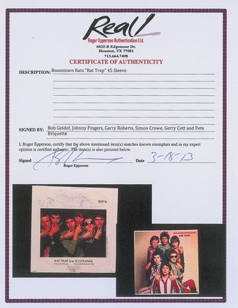 Lot #878 Boomtown Rats 45 RPM Record - Image 3