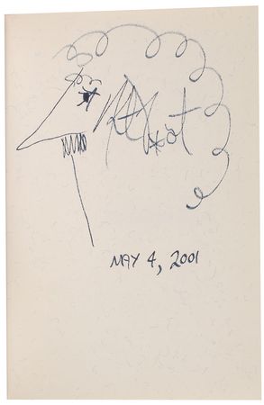Lot #686 Kurt Vonnegut Sketch in Book - Image 1