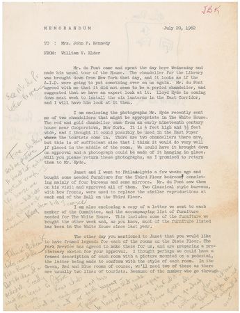 Lot #8005 Jacqueline Kennedy White House Restoration Archive - Image 11