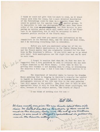 Lot #8005 Jacqueline Kennedy White House Restoration Archive - Image 13