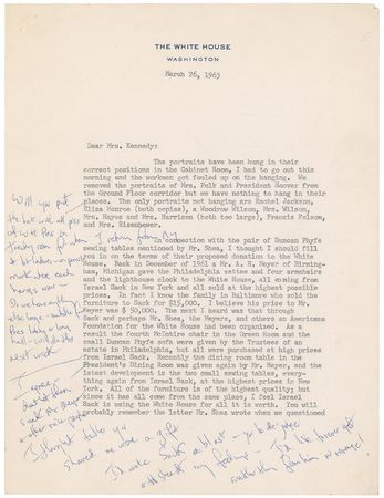 Lot #8005 Jacqueline Kennedy White House Restoration Archive - Image 10
