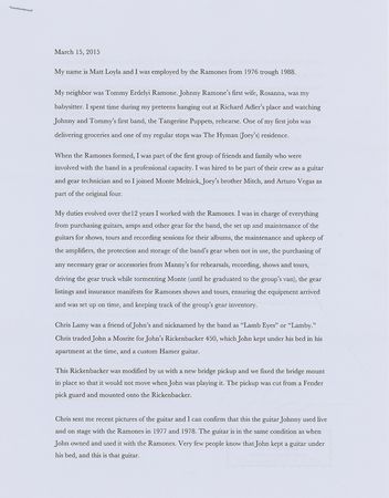 Lot #8113 Johnny Ramone?s Stage-used Rickenbacker Guitar - Image 17