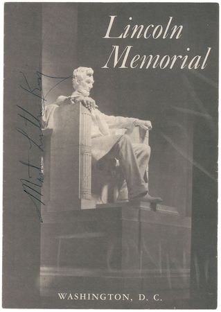 Lot #8052 Martin Luther King, Jr. Signed Brochure - Image 1