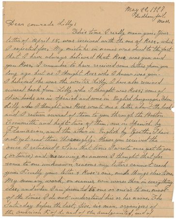Lot #8092 Bartolomeo Vanzetti Autograph Letter Signed - Image 1
