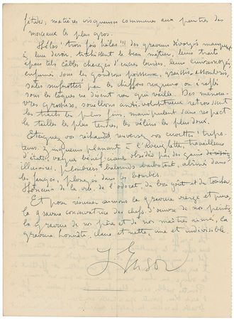 Lot #8084 James Ensor Autograph Letter Signed - Image 2