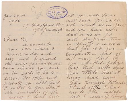 Lot #8056 Titanic Third-Class Passenger Purchase Receipt - Image 11