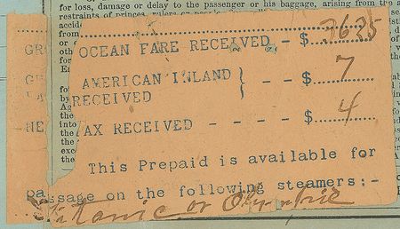 Lot #8056 Titanic Third-Class Passenger Purchase Receipt - Image 2