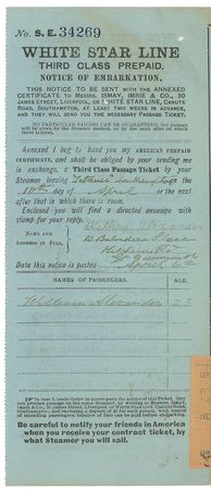 Lot #8056 Titanic Third-Class Passenger Purchase Receipt - Image 3