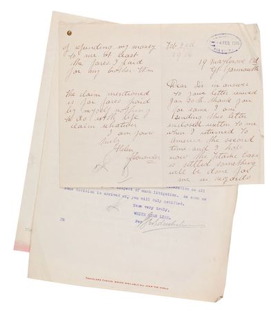 Lot #8056 Titanic Third-Class Passenger Purchase Receipt - Image 5