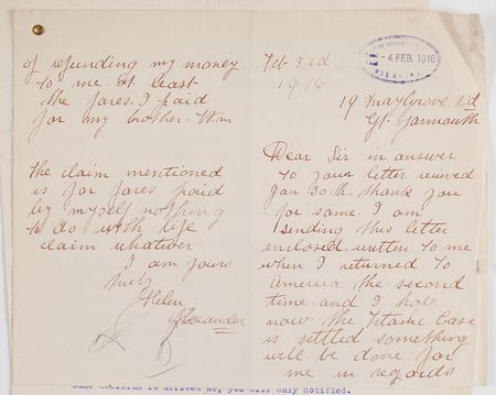 Lot #8056 Titanic Third-Class Passenger Purchase Receipt - Image 6