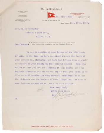 Lot #8056 Titanic Third-Class Passenger Purchase Receipt - Image 7