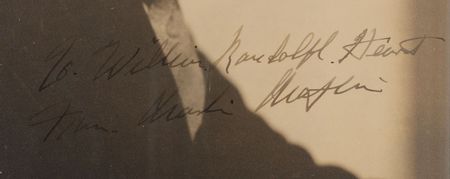 Lot #8102 Charlie Chaplin Signed Photo Inscribed to William Randolph Hearst - Image 2